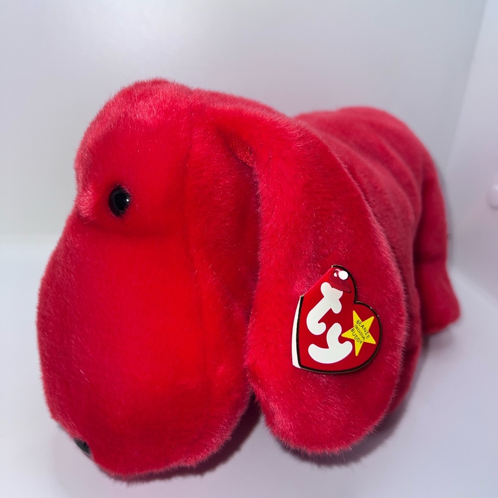 Ty Beanie Buddies ROVER Red Dachshund Dog 1998 Vintage Plush Stuffed Animal 12"
